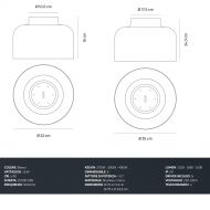 DOTTONE LED Deckenleuchte Abmessung der runden LED Deckenlampe.