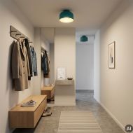 DOTTONE LED Deckenleuchte Beleuchtung der Garderobe - Petrolfarbene Deckenlampe � 35 cm