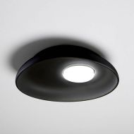 RELO Ovale Keramik-Deckenleuchte Deckenleuchte klein in Schwarz