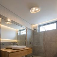 RELO Ovale Keramik-Deckenleuchte Wei�e Deckenleuchte f�r das Badezimmer