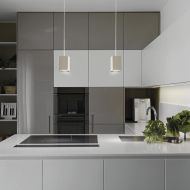 CUBIS Kubische LED Hngeleuchte Energiesparende Beleuchtung fr Kchenzeile.