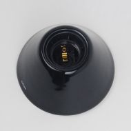 TRIANGLE Deckenhalterung Porzellan schwarz E27 Fassung - passend fr eine vielzahl an Leuchtmitteln.