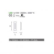 CENTRO LINO lngliche rechteckige LED Deckenleuchte SMALL mit 42,5 cm Lnge.