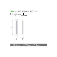 CENTRO LINO lngliche rechteckige LED Deckenleuchte MEDIUM mit bereits 4000 Lumen.