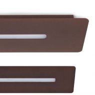 CENTRO LINO lngliche rechteckige LED Deckenleuchte Die flache Deckenleuchte hier in der Oberflche Corten (Rost).