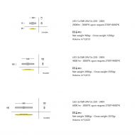 TRATTO lngliche LED Deckenleuchte Abmessungen und Lumen der LED Deckenleuchte.