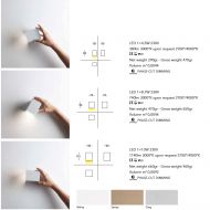 CUBIS Bewegliche LED Wandleuchte 1-flammig Kubische Wandleuchte - Lumen und Gre.