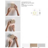 QUADRETTO drehbare LED-Wandleuchte Abmessung und Farben der Wandleuchte.