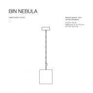 BIN NEBULA Hngeleuchte aus Kunstharz Abmessung und Farben der Pendelleuchte BIN von in.es-artdesign.