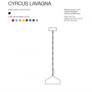 CYRCUS LAVAGNA pendant light in slate Abmessung und Farben der Pendelleuchte CYRCUS.