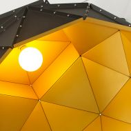 APOLLO XXL Design-Hngeleuchte Auen schwarz - innen gold - Detail.