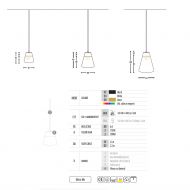 CUP CAKE S Puristische Pendelleuchte Abmessungen von CAP CAKE Pendelleuchte von DARK.