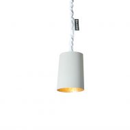 PAINT CEMENTO Kleine Hngeleuchte Zement Ausfhrung der Leuchte mit Innenfarbe Gold.