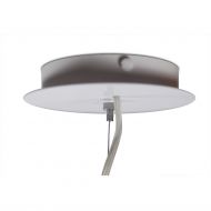 TICK Skulpturale Pendelleuchte aus Holz Deckenbaldachin und Halterung in wei lackiert.