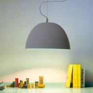 H2O CEMENTO Groe Hngeleuchte Zementoptik Halbkugelfrmiger Lampenschirm mit Zementoptik-Oberflche.