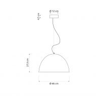 H2O NEBULITE Large pendant light translucent Abmessung der Pendelleuchte.