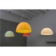 H2O NEBULITE Large pendant light translucent Schirmfarben trkis, orange, rot und wei.