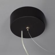 MEZZA LUNA LAVAGNA sehr groe Hngeleuchte mit Tafel-Lack Schner Deckenbaldachin mit schwarzer Gummi-Verkleidung.