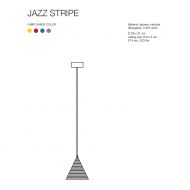 JAZZ STRIPE Design Pendelleuchte aus Italien Abmessung der dreieckigen Pendelleuchte JAZZ STRIPE.