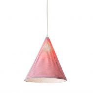 JAZZ STRIPE Design Pendelleuchte aus Italien Rote Variante des Lampenschirms von JAZZ STRIPE.