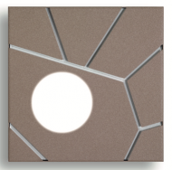 STREET Sehr flache, quadratische Deckenlampe Einflammige Variante mit einer Lichtquelle