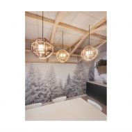 SATUR Geometrische Pendelleuchte aus Multiplex Multiplex Leuchte.