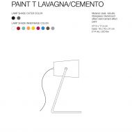 PAINT T LAVANGA Design Tischleuchte aus Italien Abmessung und Farben der Tischleuchte von in-es.Artdesign aus Rom.