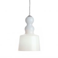 ACQUAMIKI Kleine Murano-Glas Pendelleuchte Blickdichte und blendfrei: Leuchtenglas in Opal-wei.