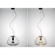 PERSEO Bulbous clear glass luminaire Unprtentiser Designakzent fr Wohnrume.