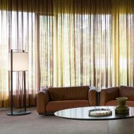 MOLACO Schlichte Bodenstehleuchte mit Stoffschirm Gro�e italienische Design-Stehleuchte.