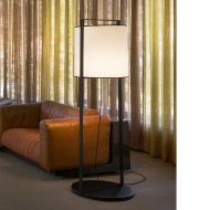 MOLACO Schlichte Bodenstehleuchte mit Stoffschirm MACAO Stehleuchte von Tooy.