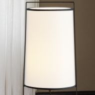 MOLACO Simple floor lamp with fabric shade Feine Netzstruktur des Textilschirms.