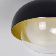 MUSE Kleine Pendelleuchte Schwarz u. Glas Variante der Pendelleuchte in Schwarz/Messing.