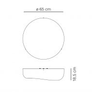 OLA SLIM Wand- oder Deckenleuchte Mae der Leuchte.
