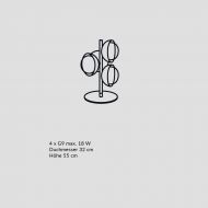 MUSE Elegant table lamp from Italy Abmessung der Tischleuchte.