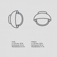 MUSE Exklusive Deckenleuchte Abmessung der Wand- oder Deckenleuchte.