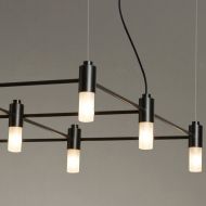 QUADRO Modulare Design Hngeleuchte Glas-Diffusor wird ber das Leuchtmittel geschraubt.