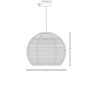 SANGHA Leuchte aus Rattan Abmessung der Rattan Leuchte 40 cm.