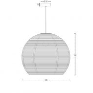 SANGHA Leuchte aus Rattan Abmessung der Rattan Leuchte 50 cm.