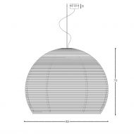 SANGHA Leuchte aus Rattan Abmessung der Rattan Leuchte 80 cm.