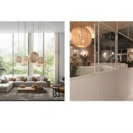 SANGHA Leuchte aus Rattan Ensembles der Leuchten in unterschiedlichen Gren.