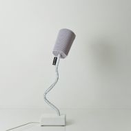 PAINT T STRIPE Tischleuchte Kollektion TRAME Stoff-Lampenschirm Violett.