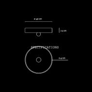 BIKINI minimalistische runde Deckenleuchte Abmessungen der Deckenlampe BIKINI.