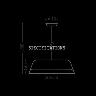 BORDERLINE Design Hngeleuchte in Schwarz oder Wei In Large auch zweiflammig erhltlich.