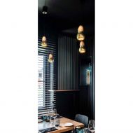 KALEBAS Design Pendelleuchte mit Eichenholz Hochwertige Hngeleuchte fr exklusive Gastronomie.