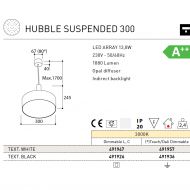 HUBBLE Design Pendelleuchte in Schwarz oder Wei Abmessung der kleinen Pendelleuchte.
