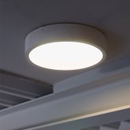 PLANA round, flat ceiling light made of concrete Die groe Betonleuchte mit Industrie-Stil Charm.