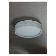 PLANA round, flat ceiling light made of concrete Industrie-Charme der Deckenleuchte mit 36 cm Durchmesser.