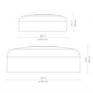 KAT LED Deckenleuchte dimmbar Abmessungen der runden LED Deckenleuchte.