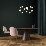 NABILA Moderner Kronleuchte 12-flammig Mit 95 cm  recht groe doch filigrane Leuchte.